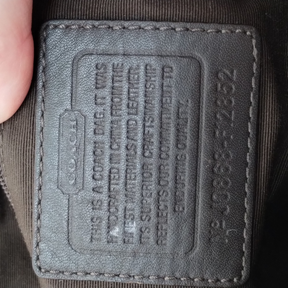 COACH Dark Brown Sparkly Signature Bag - Picture 11 of 14